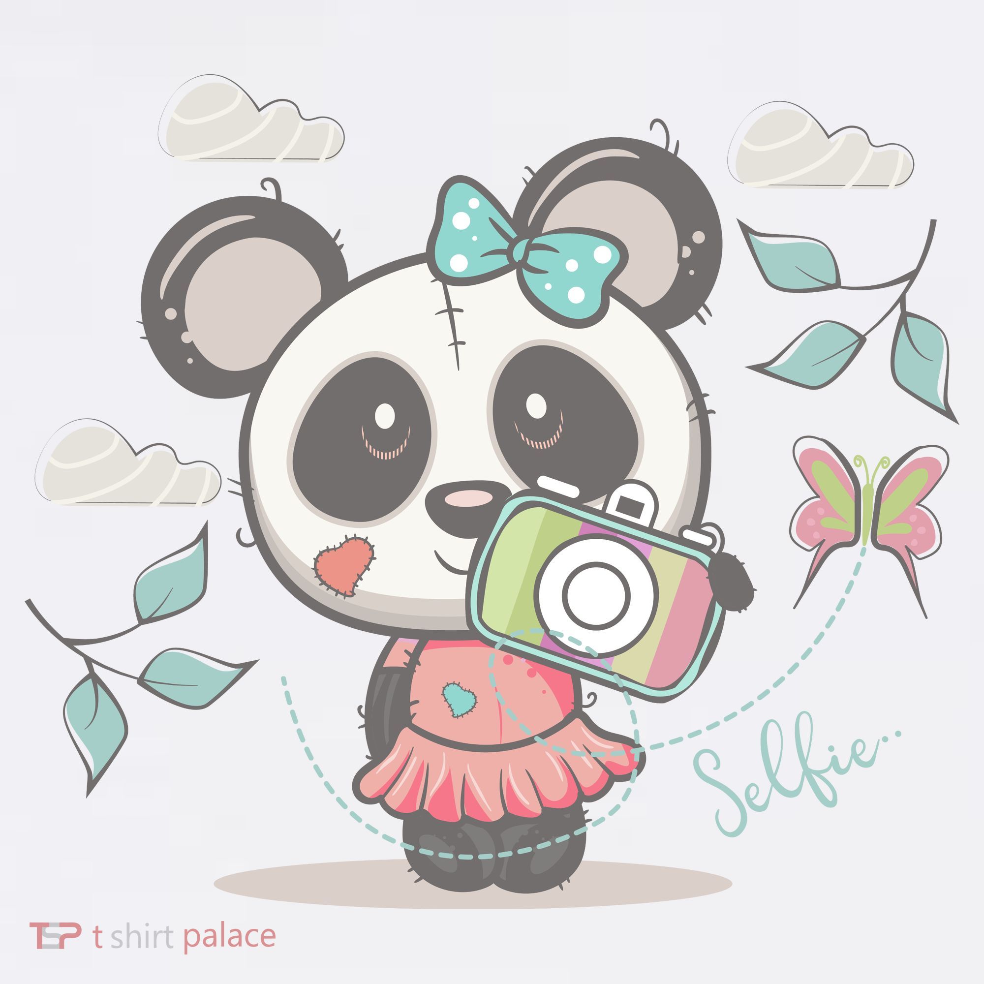 Cute Selfie Panda Girl Kids Sweatshirt