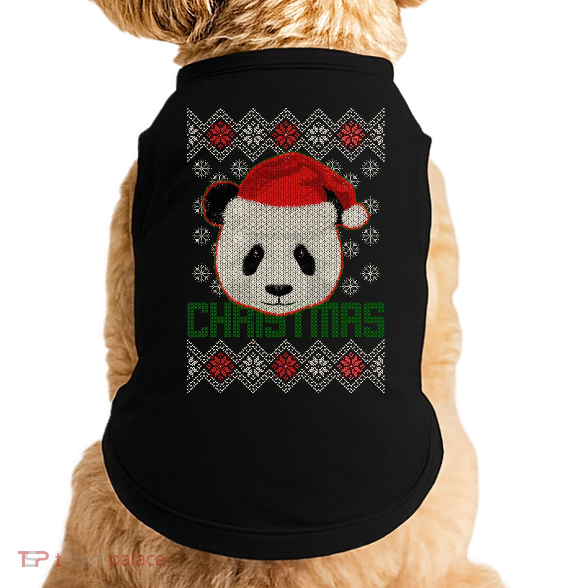 Cute Santa Panda Ugly Christmas Sweater Doggie Tank