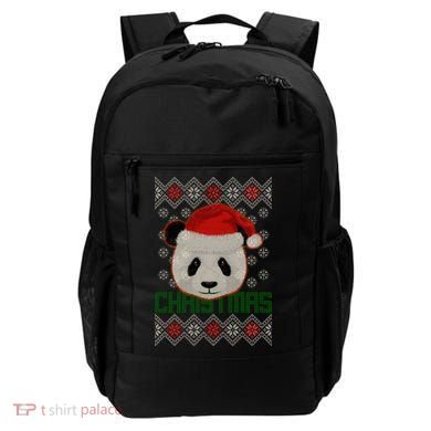 Cute Santa Panda Ugly Christmas Sweater Backpack