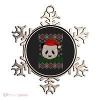 Cute Santa Panda Ugly Christmas Sweater Ornament thumb 0