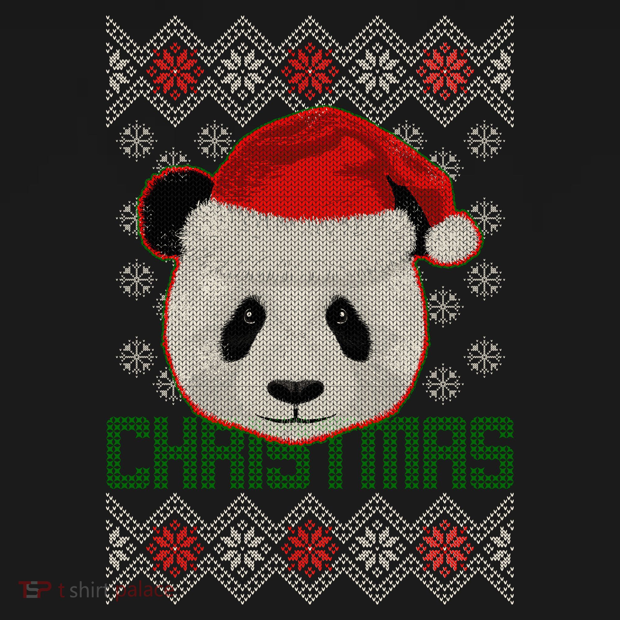 Cute Santa Panda Ugly Christmas Sweater Ornament