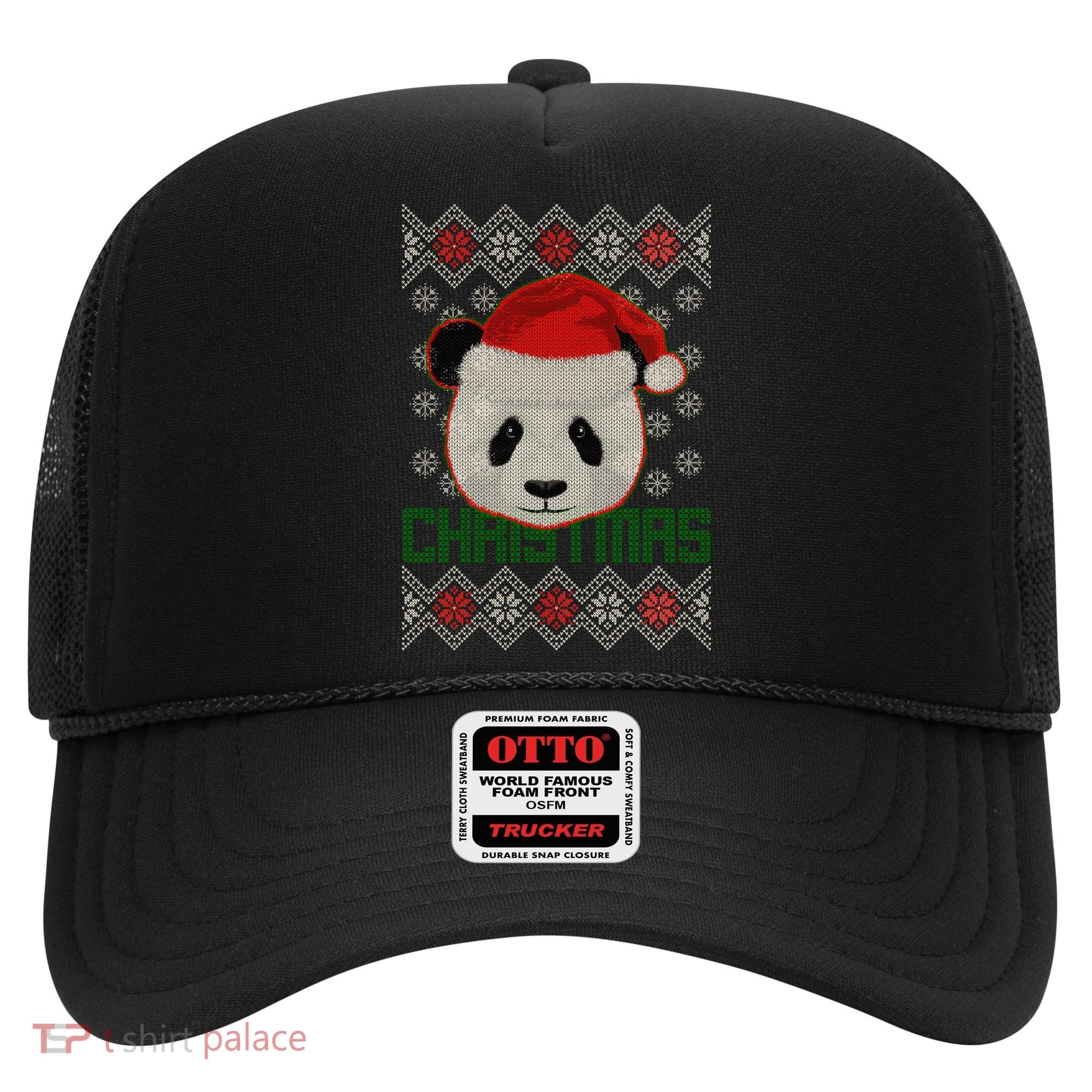 Cute Santa Panda Ugly Christmas Sweater Hat