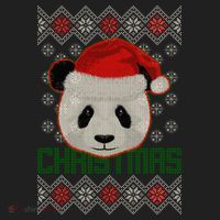Cute Santa Panda Ugly Christmas Sweater Hat thumb 2
