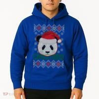 Cute Santa Panda Ugly Christmas Sweater Hoodie thumb 2
