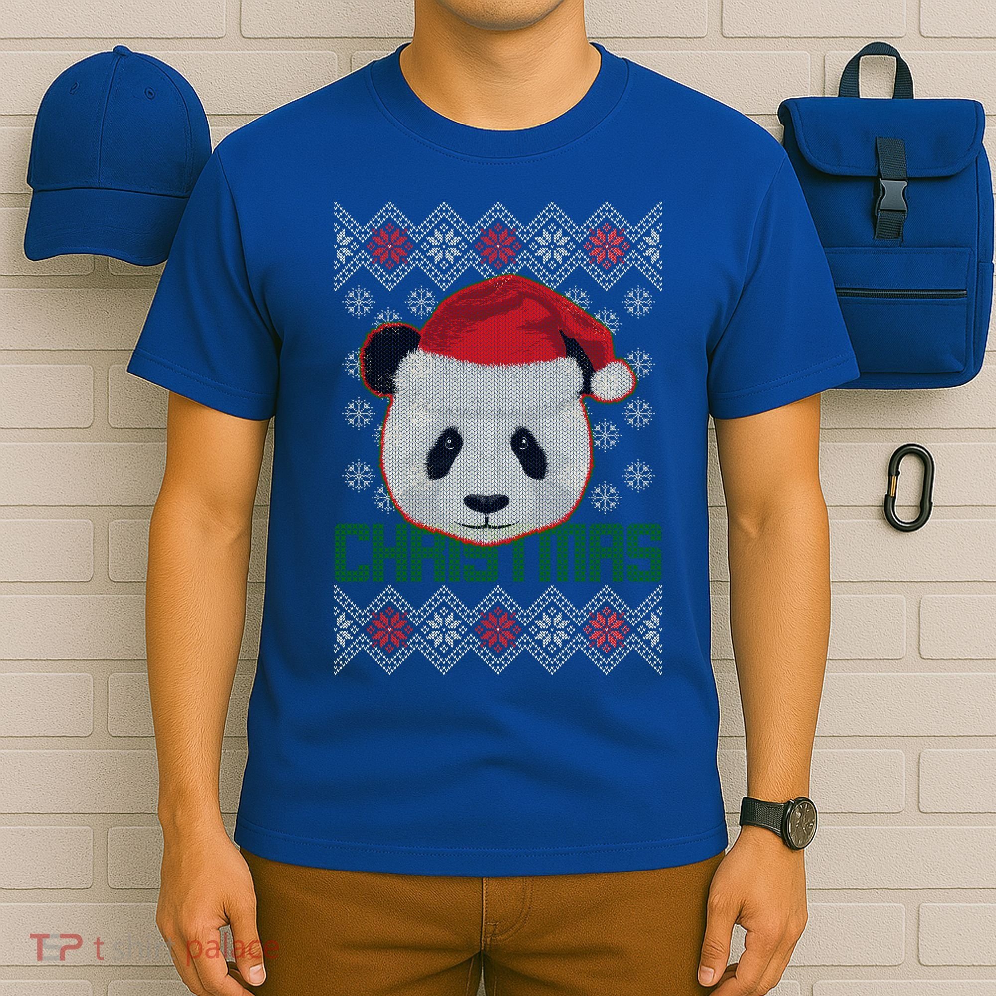 Cute Santa Panda Ugly Christmas Sweater T-Shirt