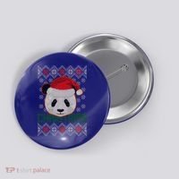 Cute Santa Panda Ugly Christmas Sweater Button thumb 0