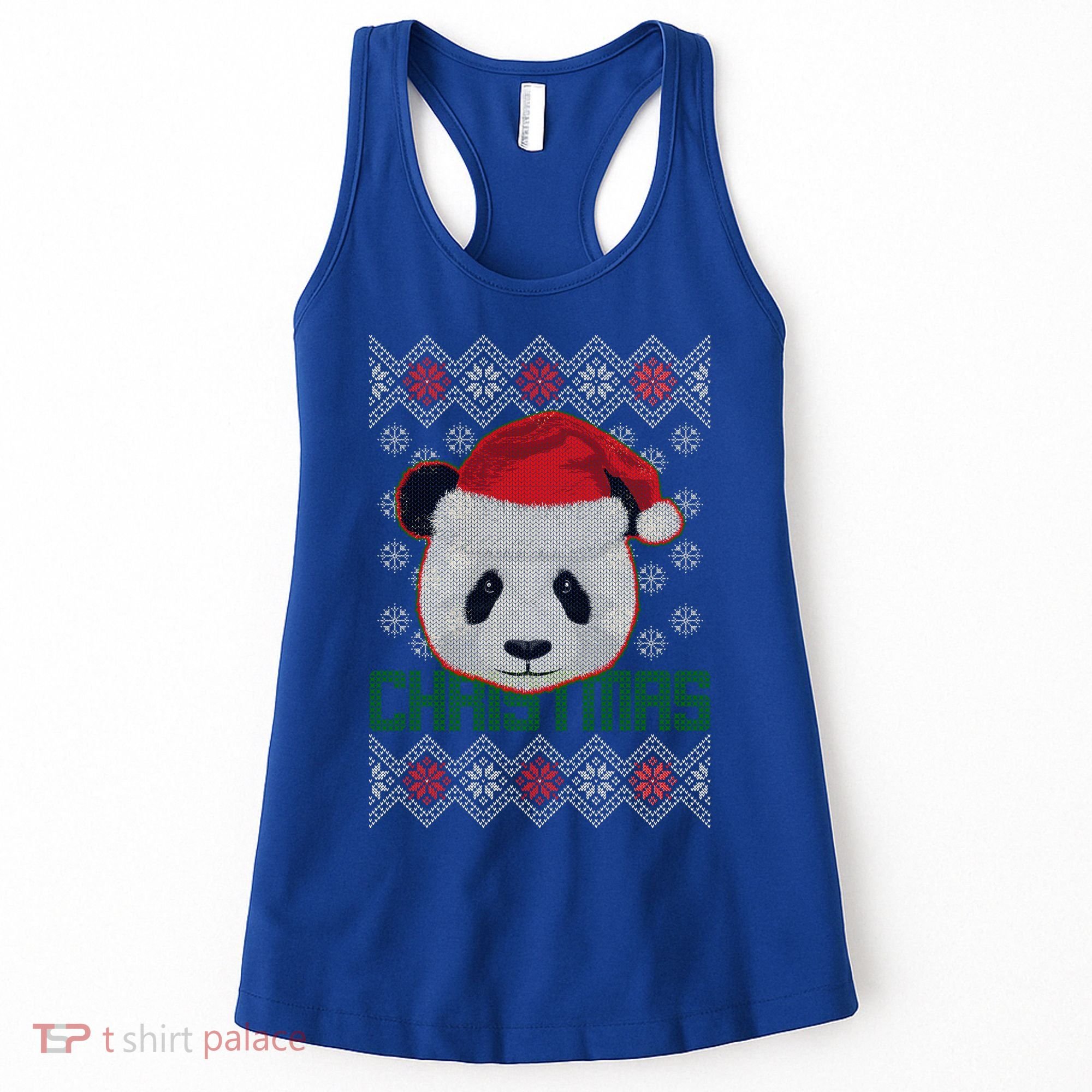 Cute Santa Panda Ugly Christmas Sweater Women's Tank Top