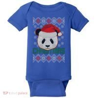 Cute Santa Panda Ugly Christmas Sweater Baby Bodysuit thumb 0