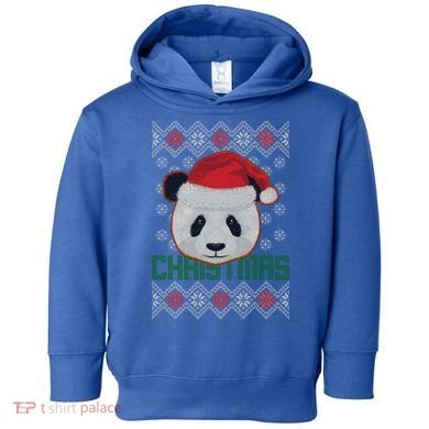 Cute Santa Panda Ugly Christmas Sweater Toddler Hoodie