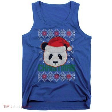Cute Santa Panda Ugly Christmas Sweater Tank Top