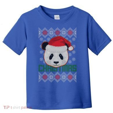 Cute Santa Panda Ugly Christmas Sweater Toddler T-Shirt