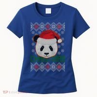 Cute Santa Panda Ugly Christmas Sweater Women's T-Shirt thumb 0