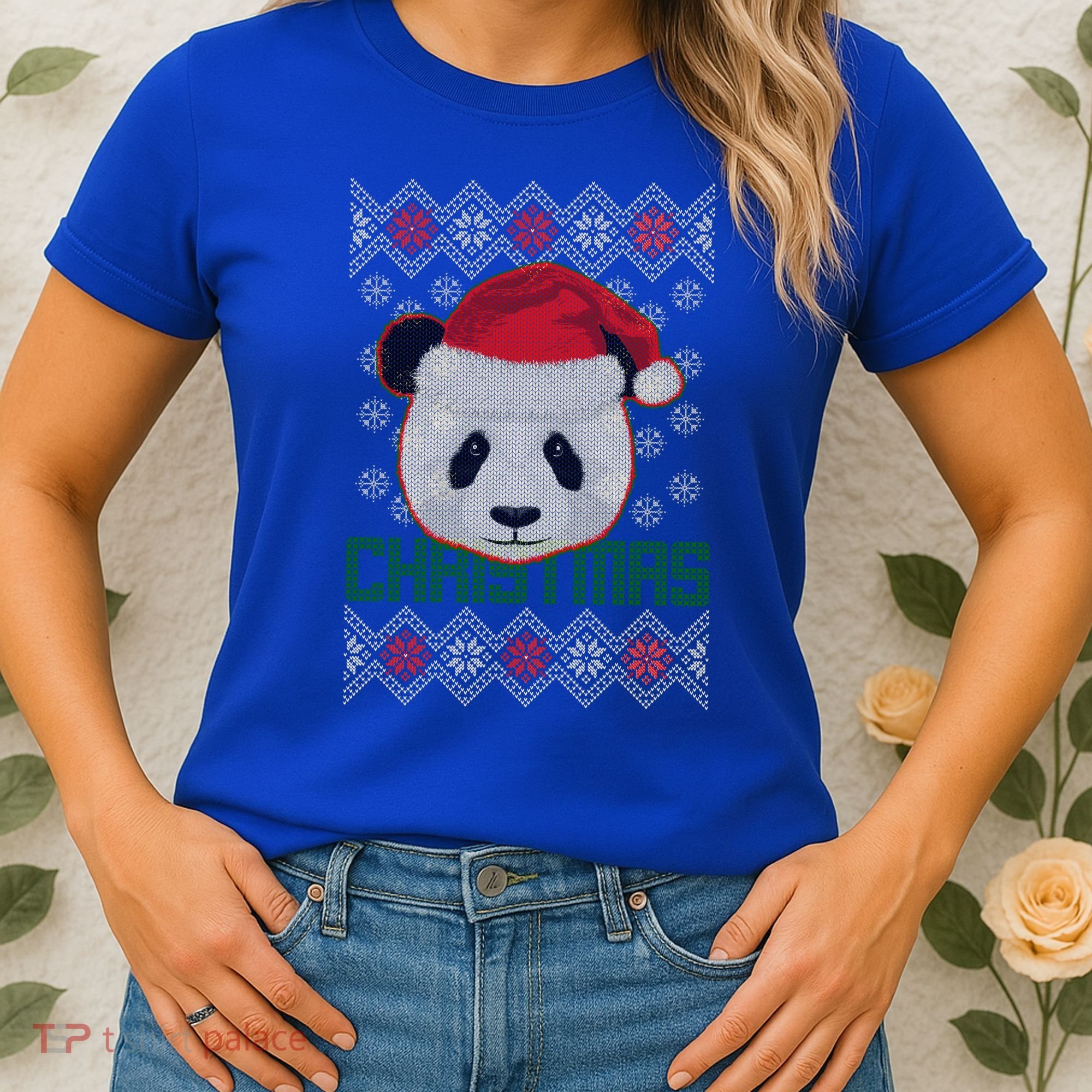 Cute Santa Panda Ugly Christmas Sweater Women's T-Shirt