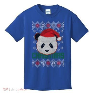 Cute Santa Panda Ugly Christmas Sweater Kids T-Shirt