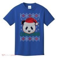 Cute Santa Panda Ugly Christmas Sweater Kids T-Shirt thumb 0