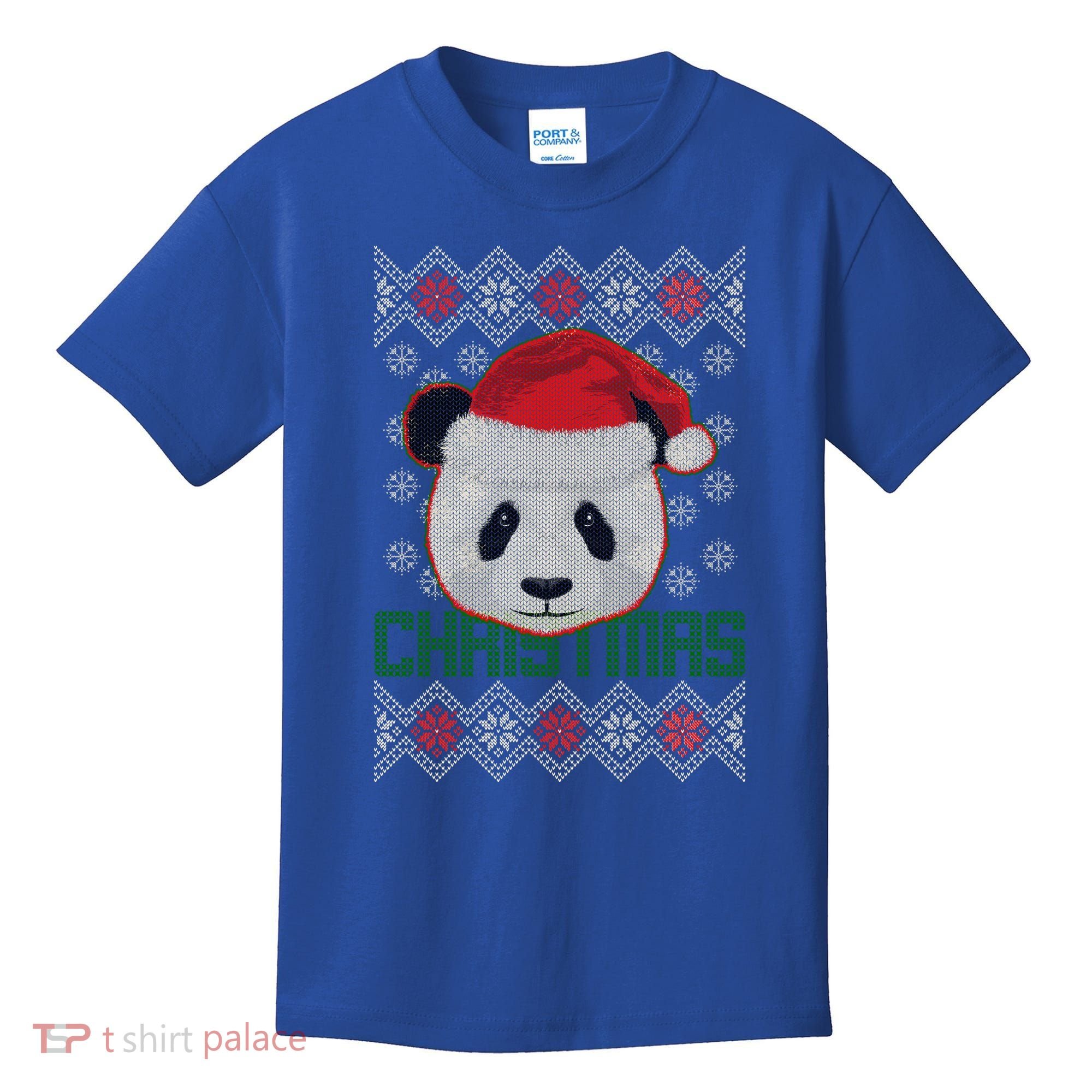 Cute Santa Panda Ugly Christmas Sweater Kids T-Shirt