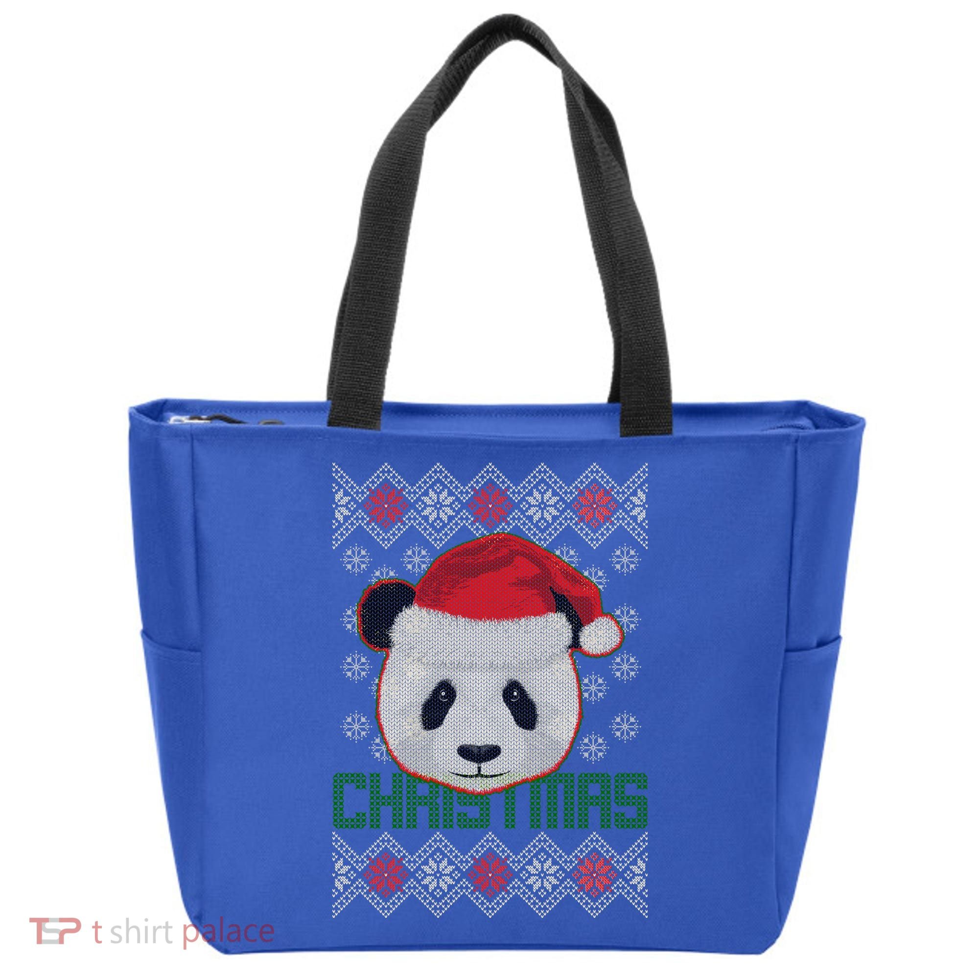Cute Santa Panda Ugly Christmas Sweater Tote Bag