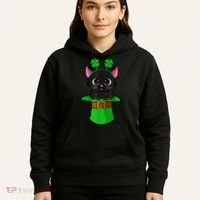 Cat St Patricks Day Leprechaun Shamrock Kitten Girls Boys Hoodie thumb 5