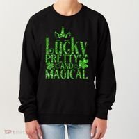 Cute St Patricks Day Lucky Pretty and Magical Women's Sweatshirt thumb 0