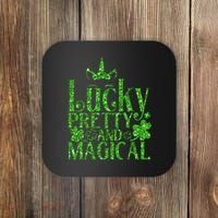 Cute St Patricks Day Lucky Pretty and Magical Coaster thumb 0