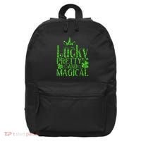 Cute St Patricks Day Lucky Pretty and Magical 16 in Basic Backpack thumb 0