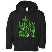Cute St Patricks Day Lucky Pretty and Magical Toddler Hoodie thumb 0