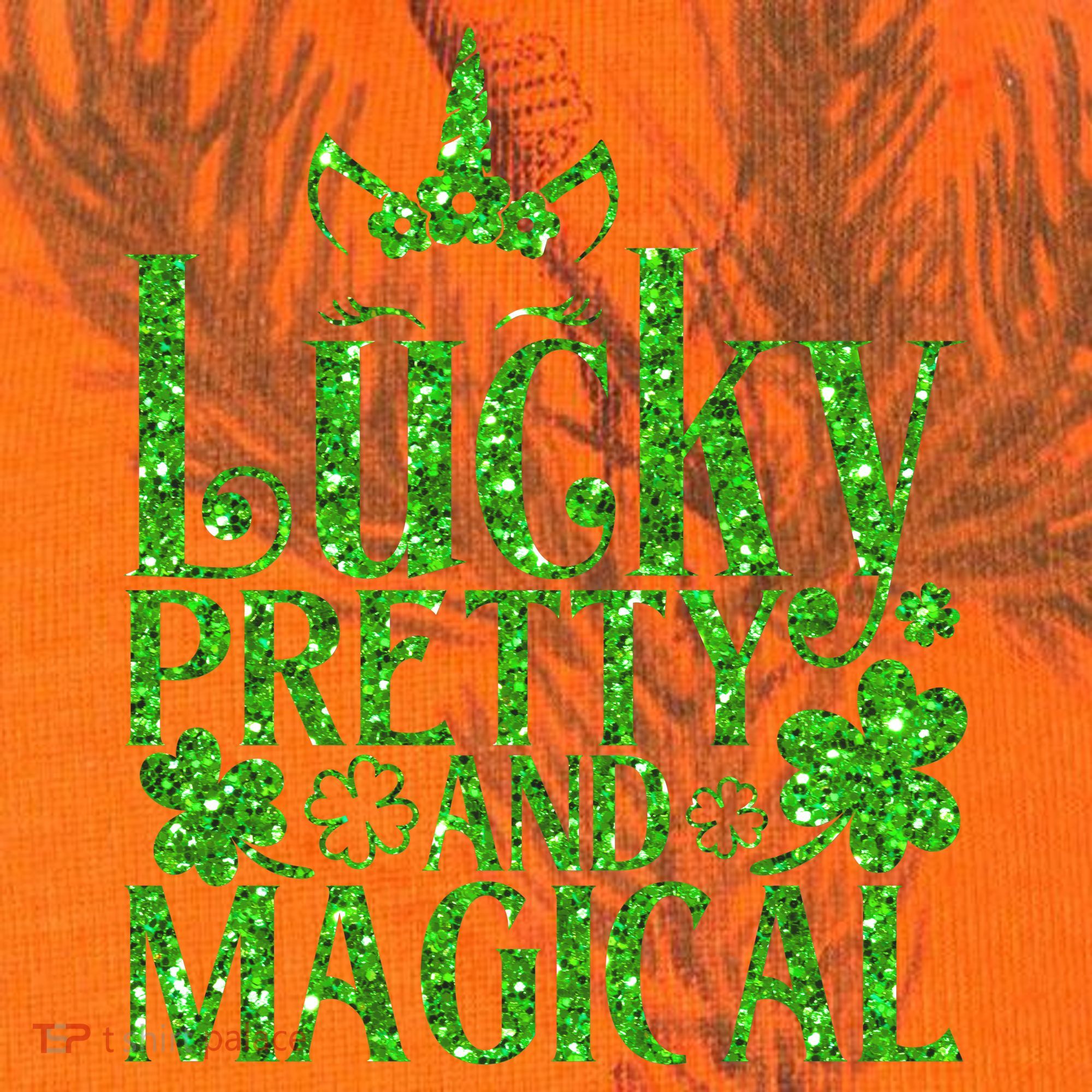Cute St Patricks Day Lucky Pretty and Magical Kati Licensed 12" Camo Cuffed Beanie