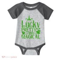 Cute St Patricks Day Lucky Pretty and Magical Infant Baby Jersey Bodysuit thumb 0