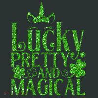 Cute St Patricks Day Lucky Pretty and Magical Infant Baby Jersey Bodysuit thumb 2