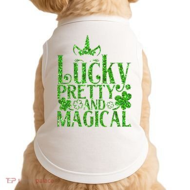 Cute St Patricks Day Lucky Pretty and Magical Doggie Tank