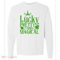 Cute St Patricks Day Lucky Pretty and Magical Comfort Colors Heavyweight Long Sleeve T-Shirt thumb 0