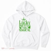 Cute St Patricks Day Lucky Pretty and Magical Hoodie thumb 0