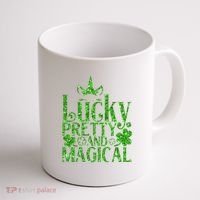 Cute St Patricks Day Lucky Pretty and Magical Coffee Mug thumb 1
