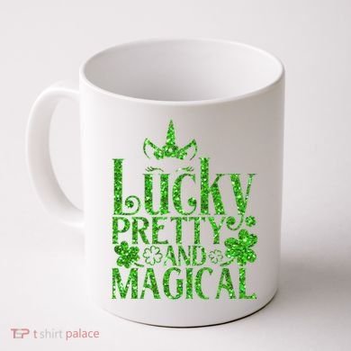 Cute St Patricks Day Lucky Pretty and Magical Coffee Mug