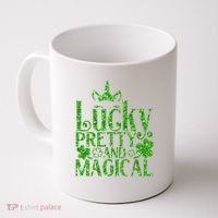 Cute St Patricks Day Lucky Pretty and Magical Coffee Mug thumb 0