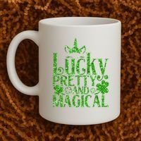 Cute St Patricks Day Lucky Pretty and Magical Coffee Mug thumb 2