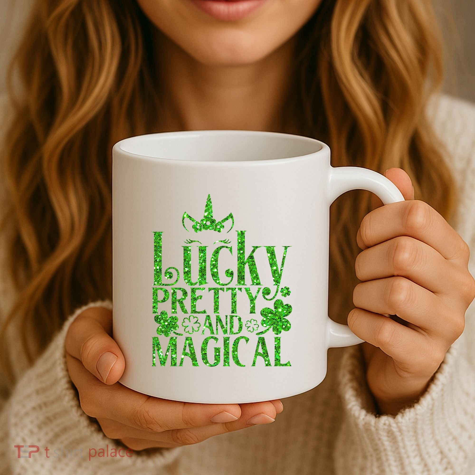 Cute St Patricks Day Lucky Pretty and Magical Coffee Mug