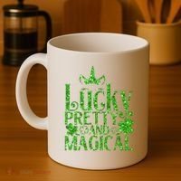 Cute St Patricks Day Lucky Pretty and Magical Coffee Mug thumb 4