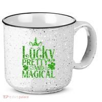 Cute St Patricks Day Lucky Pretty and Magical 15oz Campfire Ceramic Mug thumb 0