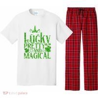 Cute St Patricks Day Lucky Pretty and Magical Pajama Set thumb 0