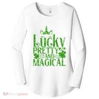 Cute St Patricks Day Lucky Pretty and Magical Women's Perfect Tri Tunic Long Sleeve Shirt thumb 0