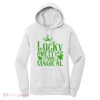 Cute St Patricks Day Lucky Pretty and Magical Women's Hoodie thumb 0