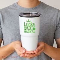 Cute St Patricks Day Lucky Pretty and Magical Tumbler thumb 2