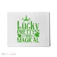 Cute St Patricks Day Lucky Pretty and Magical Mousepad thumb 0