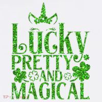 Cute St Patricks Day Lucky Pretty and Magical Ornament thumb 1