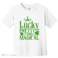 Cute St Patricks Day Lucky Pretty and Magical Toddler T-Shirt thumb 0