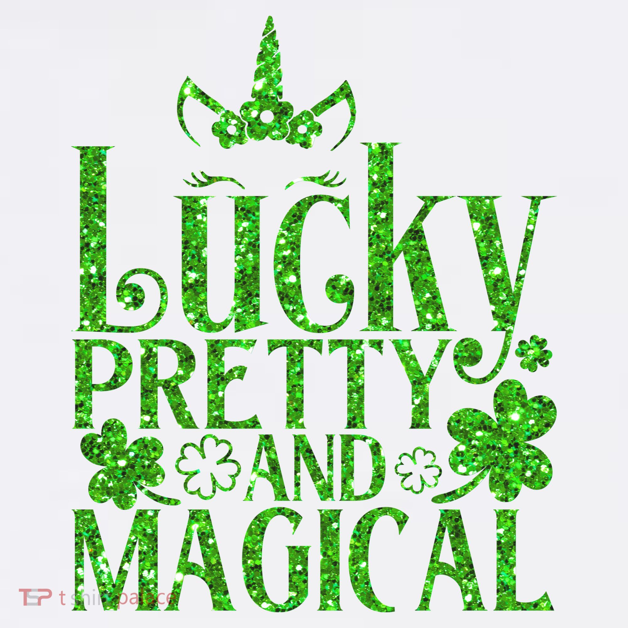 Cute St Patricks Day Lucky Pretty and Magical Kids T-Shirt