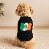 Cool St Patrick's Day Painted Distressed Irish Shamrock Flag Doggie Tank thumb 2