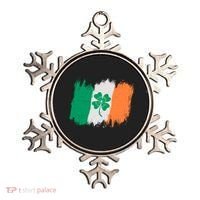 Cool St Patrick's Day Painted Distressed Irish Shamrock Flag Ornament thumb 0
