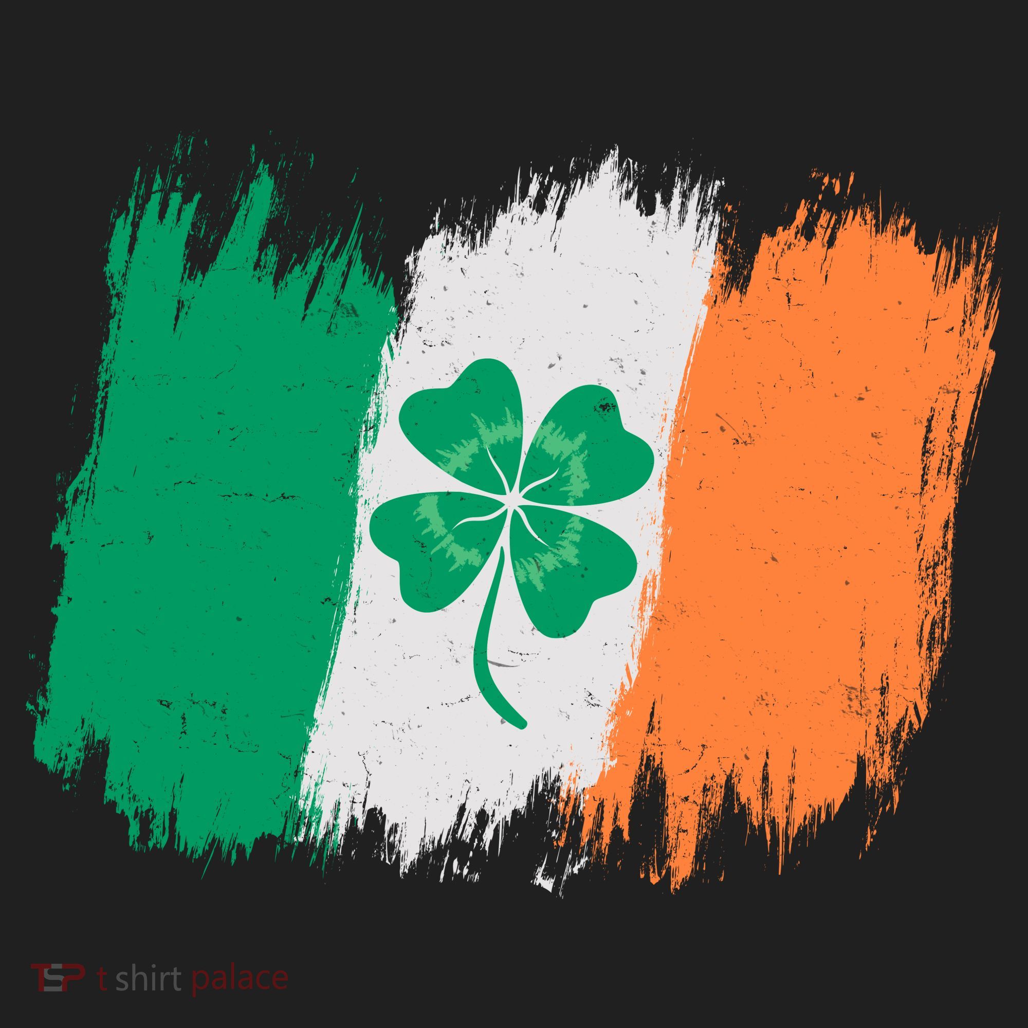 Cool St Patrick's Day Painted Distressed Irish Shamrock Flag Hat